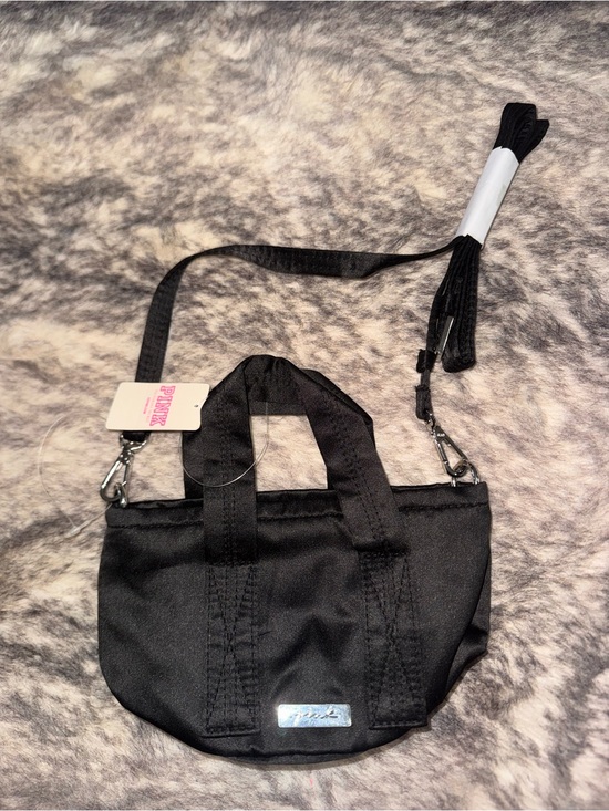 PINK Victoria's Secret Handbags - PINK Victoria's Secret Black Mini Tote Crossbody
